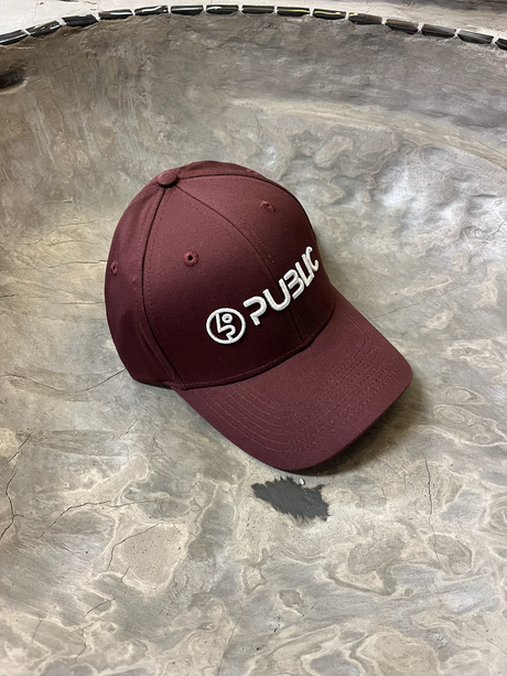 Public Logo Hat Maroon Snapback