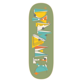 Dynamic MidCentury Fingerboard Complete Green Yellow 32mm