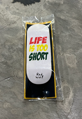 Red Wolf Life Fingerboard Deck White 34x93