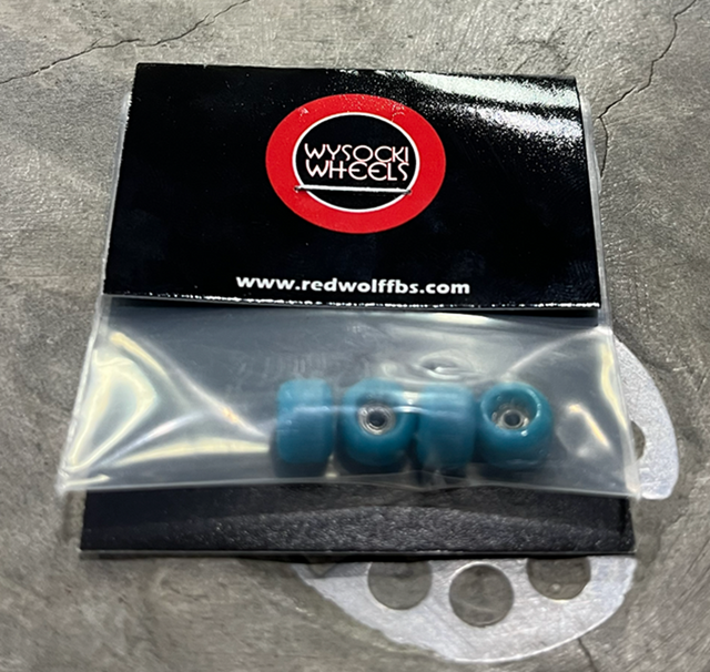 Wysocki Skate Shape Fingerboard Wheels Blue Swirl 7.5mm60d