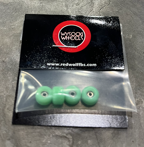 Wysocki Skate Shape Fingerboard Wheels Light Green 7.5mm60d