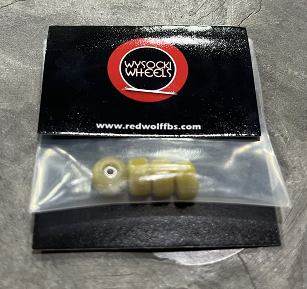 Wysocki Skate Shape Fingerboard Wheels Mustard 7.5mm60d