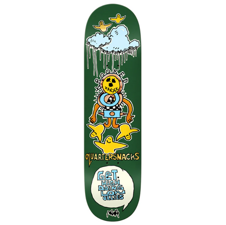 Krooked Snack Get High Skateboard Deck Green 8.25