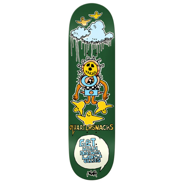Krooked Snack Get High Skateboard Deck Green 8.25