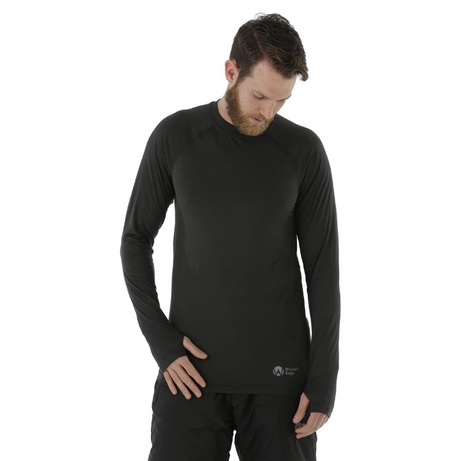 WintersEdge Light Weight Base Layer Top Mens Charcoal S
