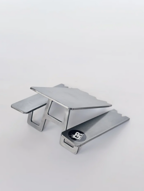 GrindRight Fingerboard Broken Table Kicker Raw Silver 5inch