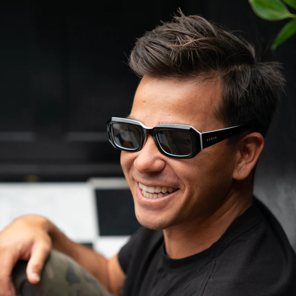 Carve Asher Polarized Sunglasses Black Grey