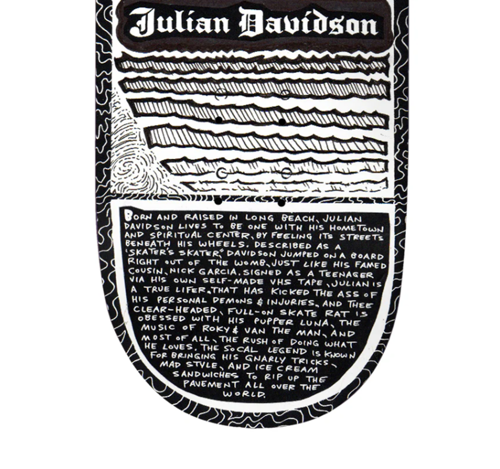 Deathwish Secret Tales Skateboard Deck Black White 8.5 wb14.5