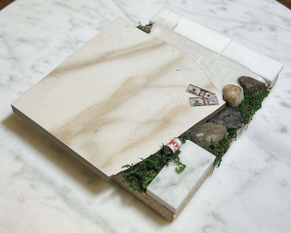 223 Fingerboard Spot Park Tile Over Hang White 6x6