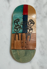 223 Fist Split Stain Fingerboard Deck Blue Brown 38.5x99 OG Med