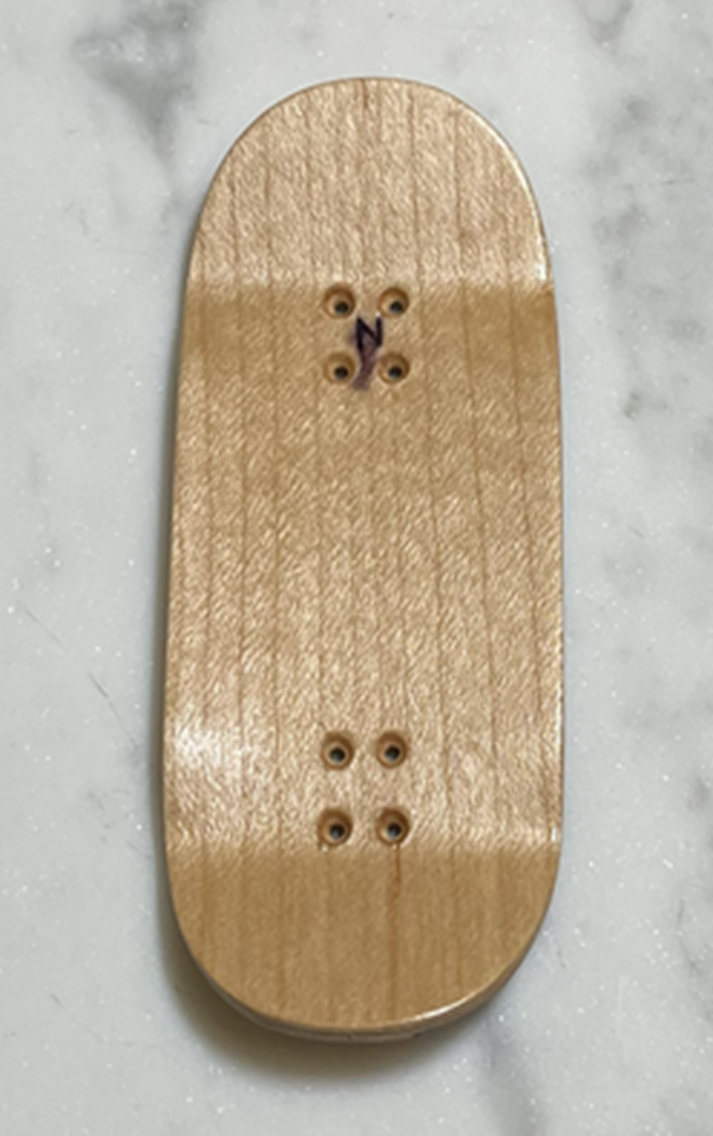 223 Vertical Logo Split Ply Fingerboard Deck Tan Purple 38x99 OG Med