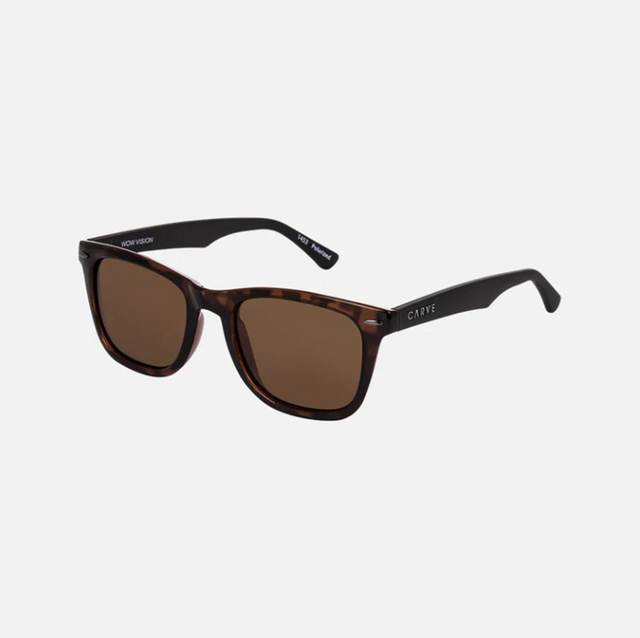 Carve Wow Vision Polarized Injected Sunglasses Brown Tort Grey