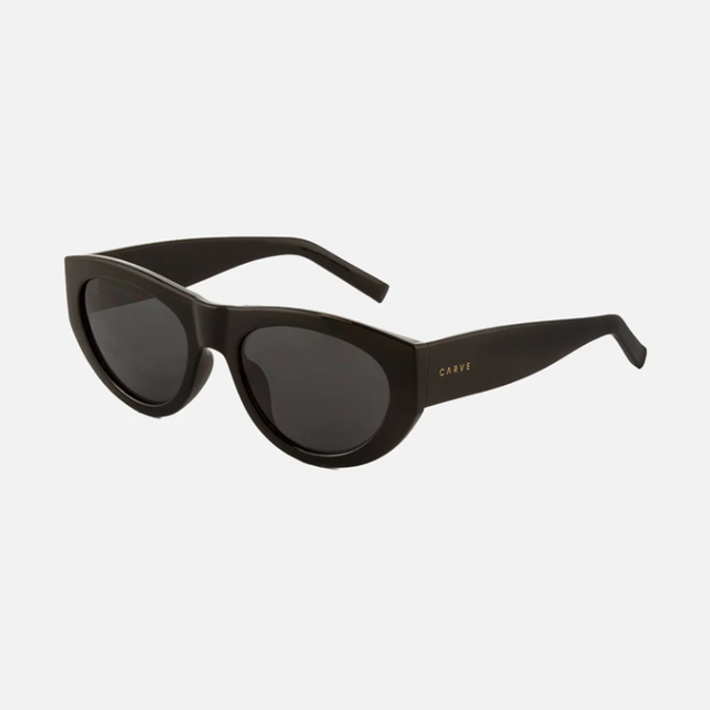 Carve Montana Polarized Injected Sunglasses Gloss Black Grey