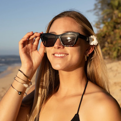 Carve Tahoe II Ayssa Spencer Polarized Sunglasses Gloss Brown Tort Grey Lens