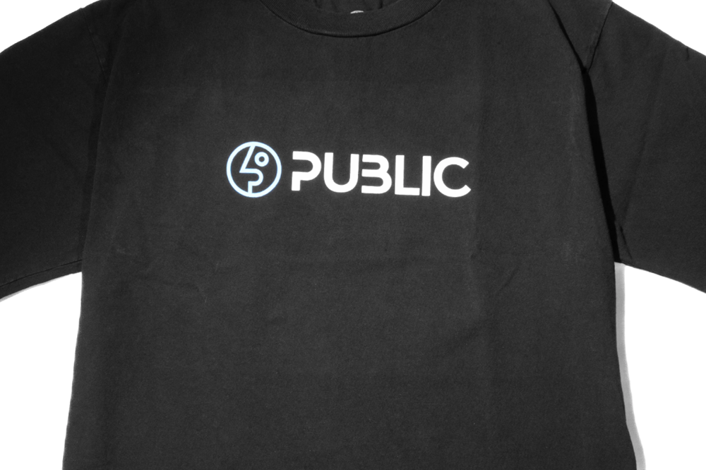 Public Logo Tshirt Black White