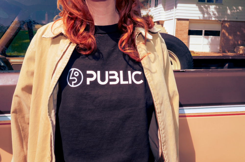 Public Logo Tshirt Black White