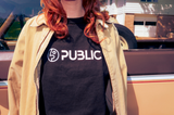 Public Logo Tshirt Black White