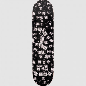 April Leal Beads Skateboard Deck Black White 8