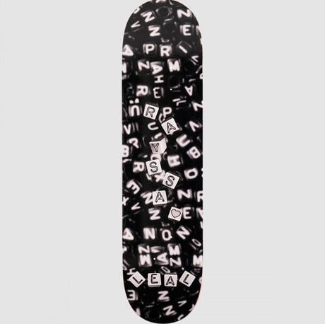 April Leal Beads Skateboard Deck Black White 8