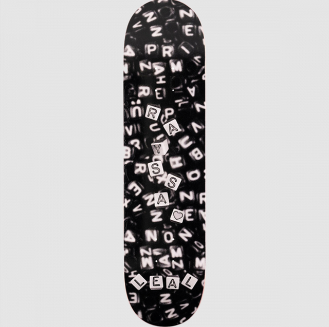 April Leal Beads Skateboard Deck Black White 8