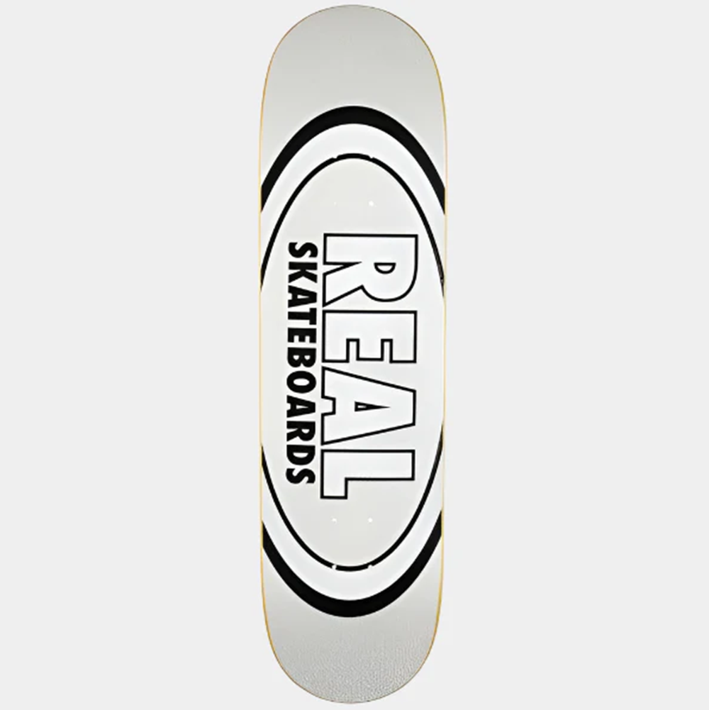 Real EasyRider Oval Logo Skateboard Deck White Glitter 8.5 wb14.25