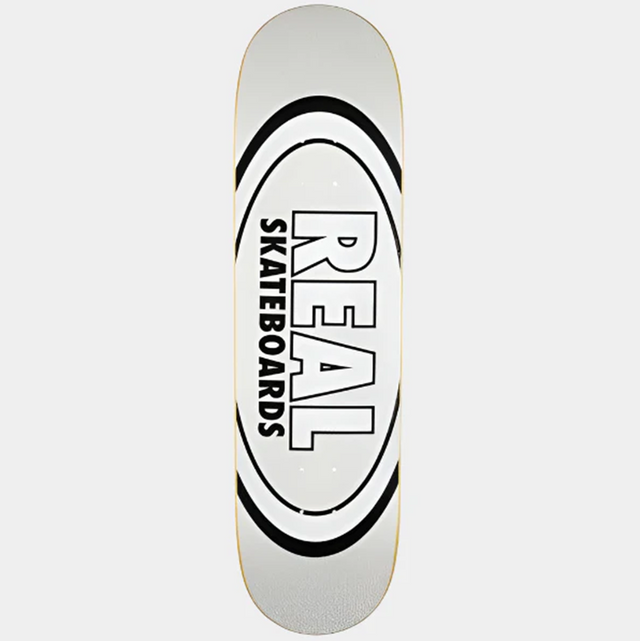 Real EasyRider Oval Logo Skateboard Deck White Glitter 8.5 wb14.25