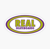 Real EasyRider Oval Logo Skateboard Deck White Glitter 8.5 wb14.25