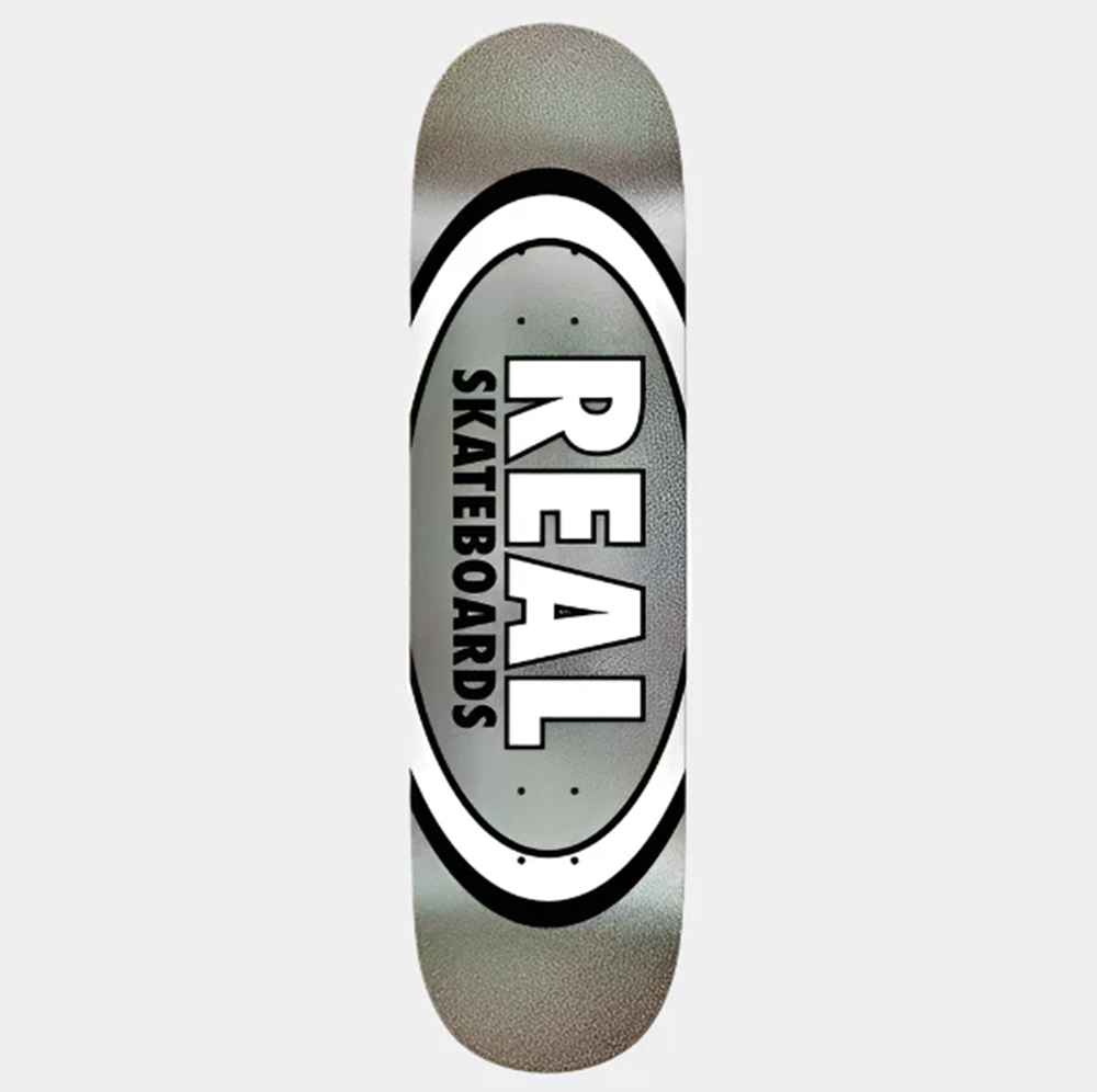 Real EasyRider Oval Logo Skateboard Deck Silver Glitter 8.25 wb14.0