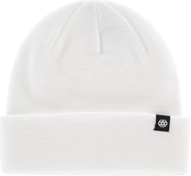 686 Standard Roll Up Beanie White One Size