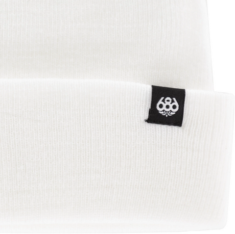686 Standard Roll Up Beanie White One Size
