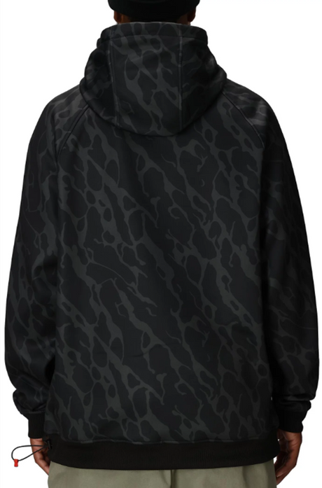 686 Bonded Fleece Hoody Mens Black Fracture Print