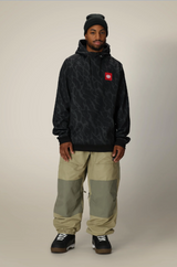 686 Bonded Fleece Hoody Mens Black Fracture Print
