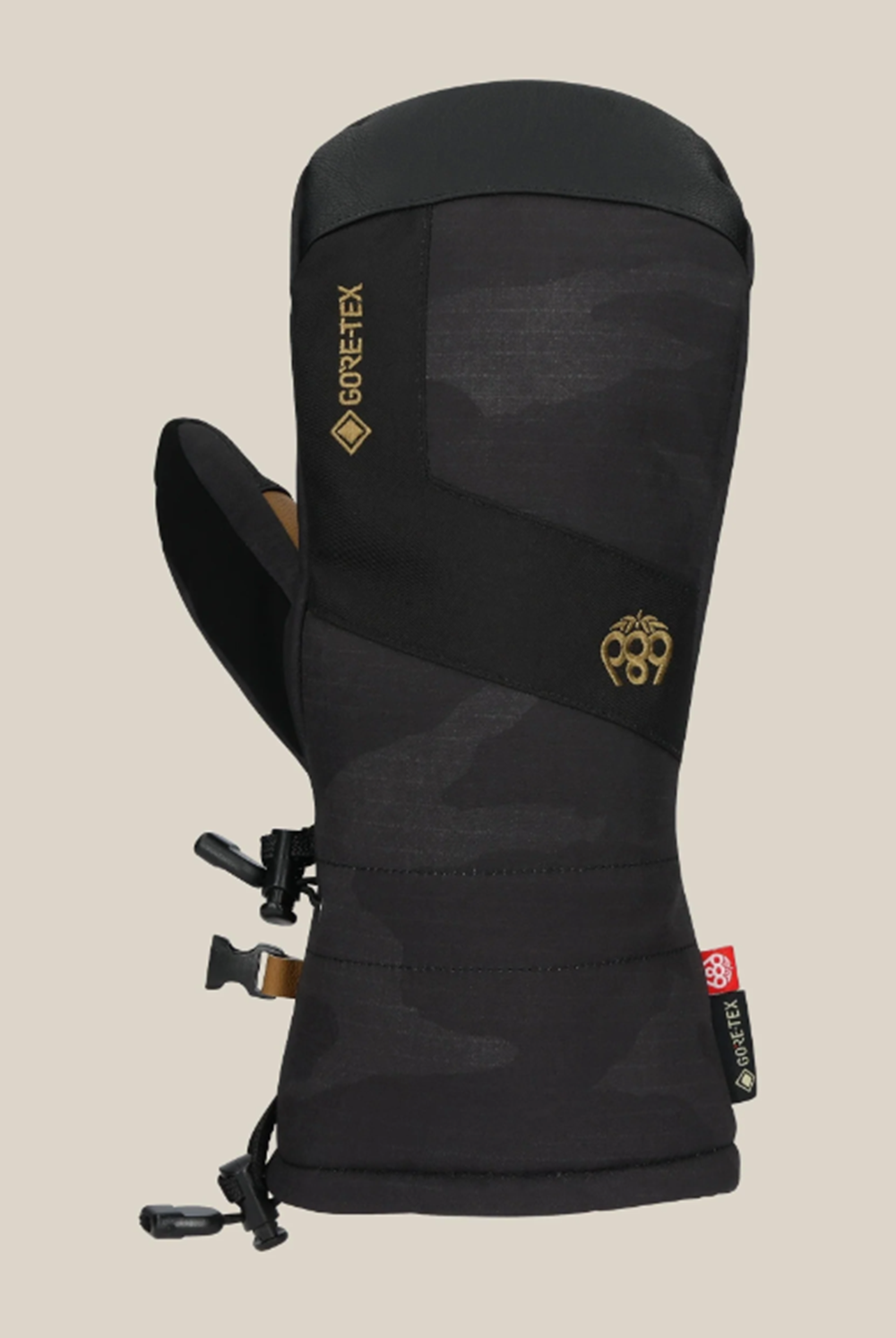686 Linear Mitts GoreTex Mens Black Camo Large