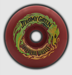 SpeedLab Green Pro Wheels Set Red/Green 59mm/99a