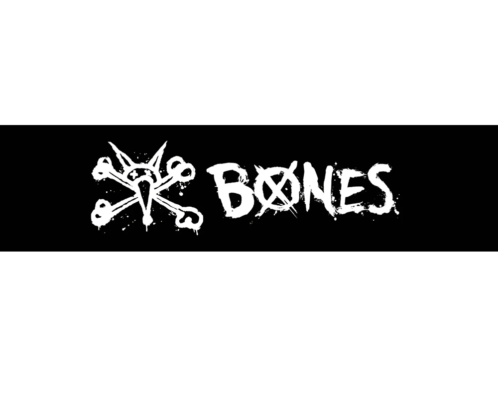 Bones Wheels Banner Black White Gold 36 x 34