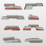 Silent Obstacles Fingerboard Day One Bundle Red Grey Kicker Ledge