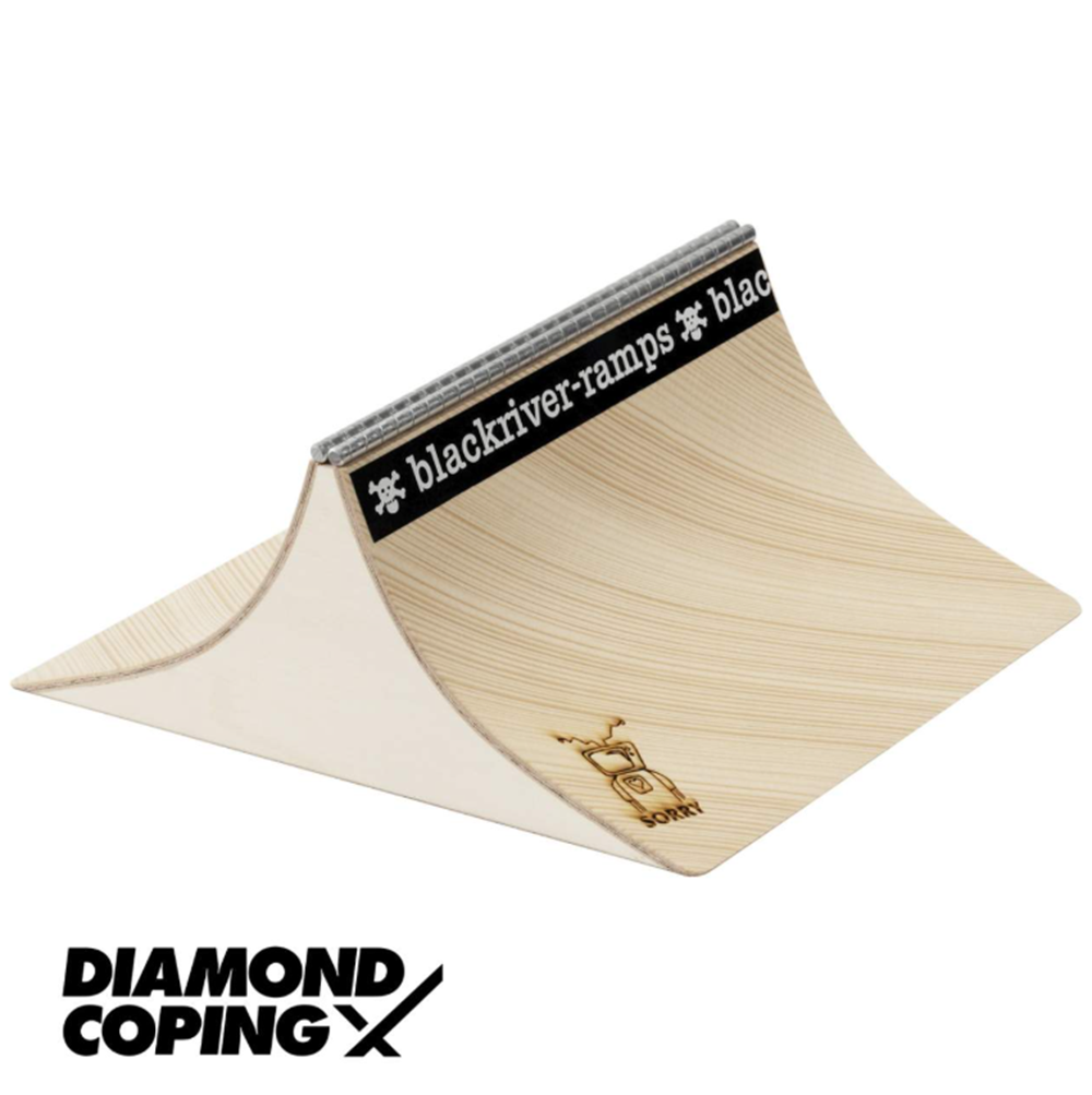 Blackriver x Sorry Diamond Coping Spine Fingerboard Ramp Natural 9 x 11