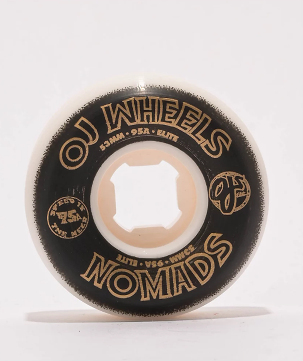 OJ Elite Nomads Wheels Set White Black 53mm/95a