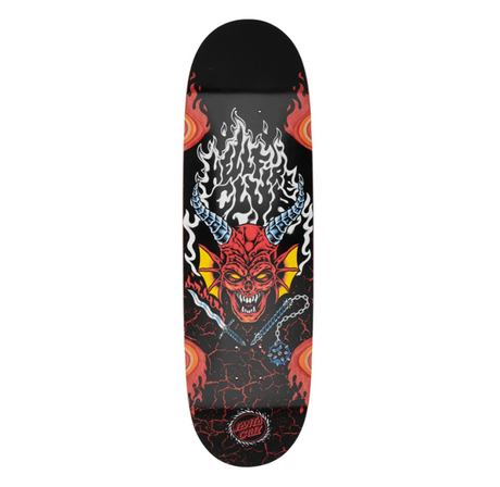 Santa Cruz Stranger Things Hellfire Skateboard Deck Black Red 9 x 32