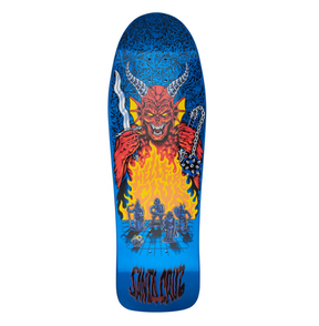Santa Cruz ST Knox Hellfire Pit Skateboard Deck Blue 10.07 x 31.2