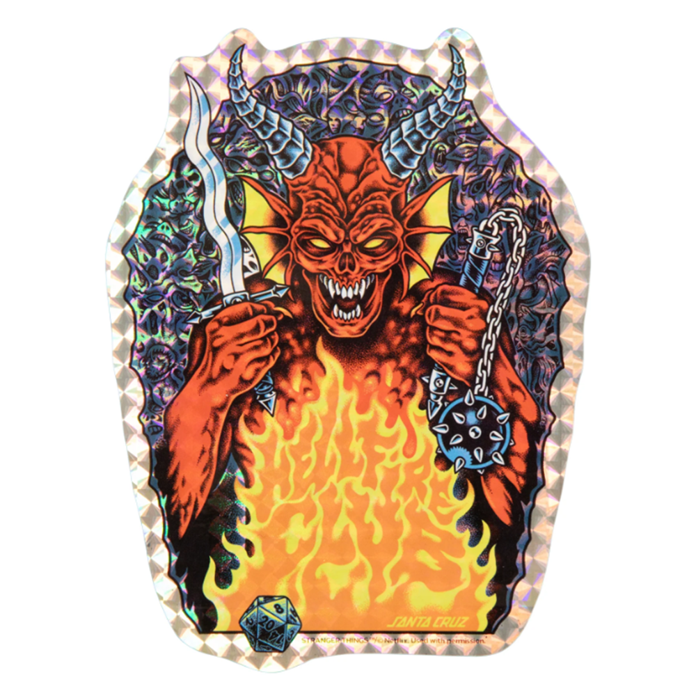 Santa Cruz ST Knox Hellfire Pit Skateboard Deck Blue 10.07 x 31.2
