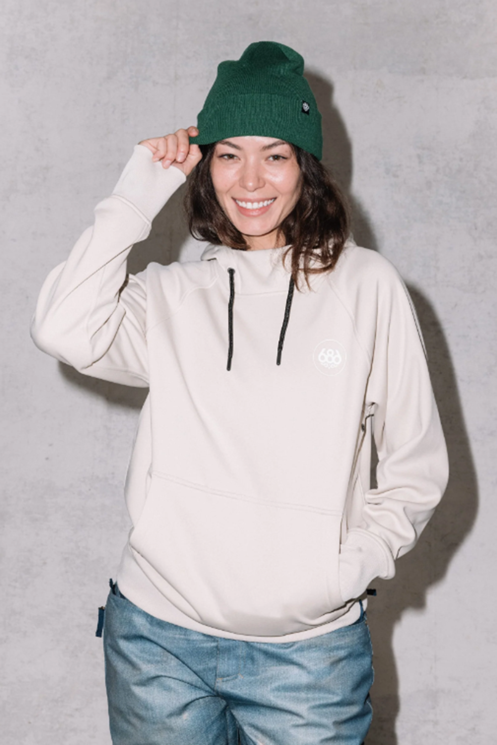 686 Womens Bonded Fleece Limestone Large