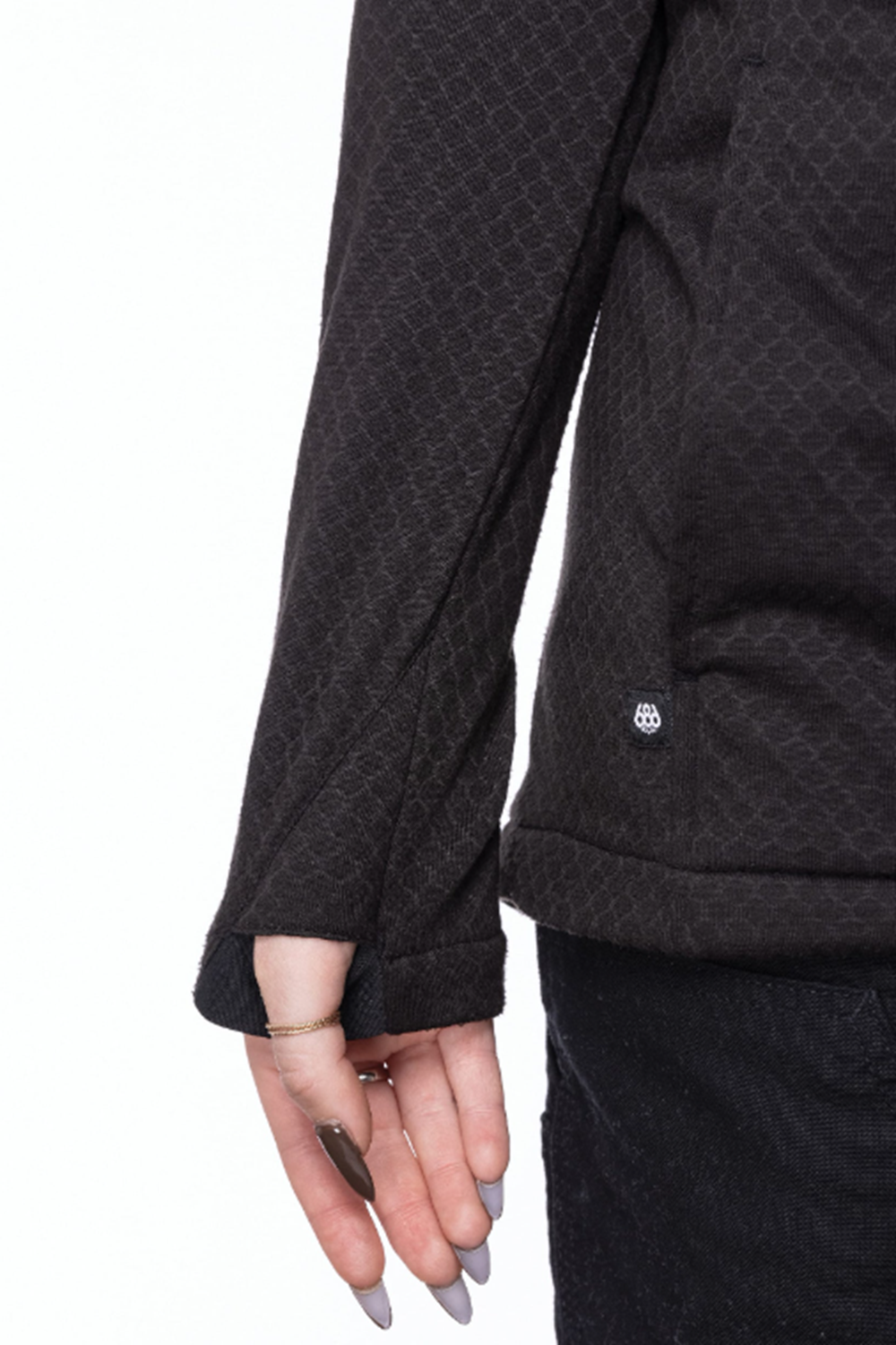 686 Mission Grid Hood Womens Black XS