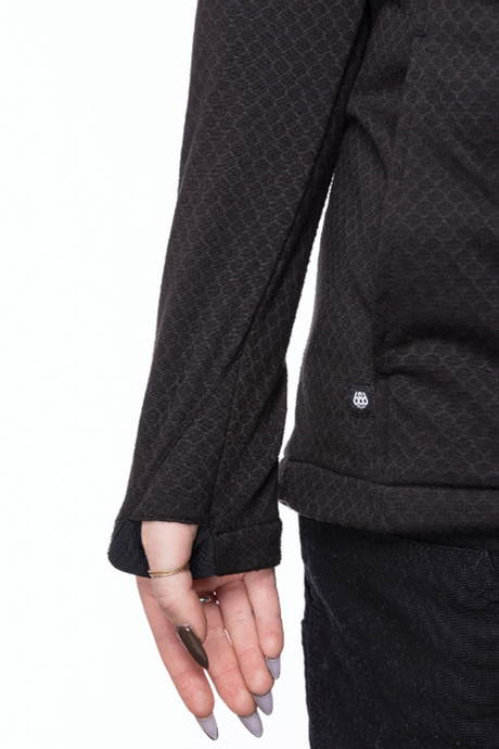 686 Mission Grid Hood Womens Black XS