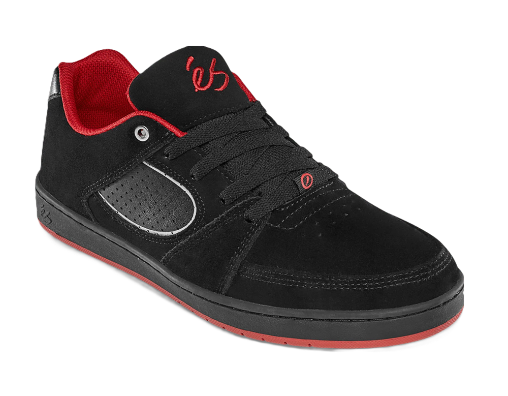 Es Accel Slim Skate Shoes Black Silver 9.5