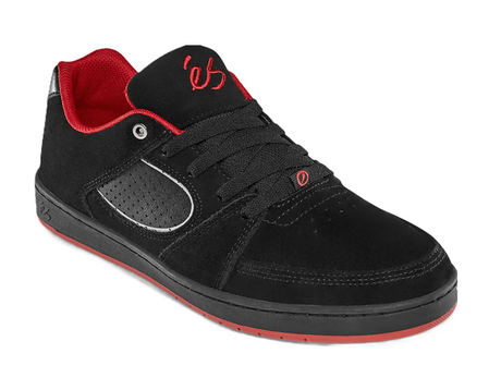 Es Accel Slim Skate Shoes Black Silver 6