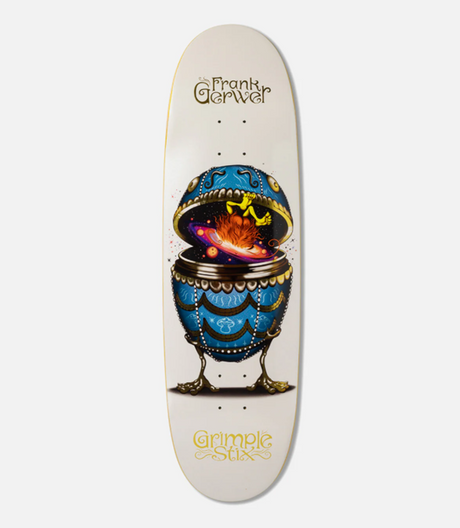 Anti Hero Gerwer Grimple Fabrage Skateboard Deck White 9.0 wb14.5
