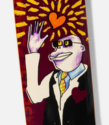 Krooked Knox This Heart Skateboard Deck Burgundy 8.38 wb14.3