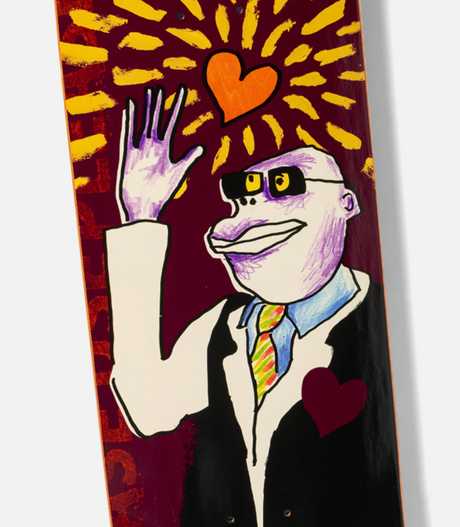 Krooked Knox This Heart Skateboard Deck Burgundy 8.38 wb14.3