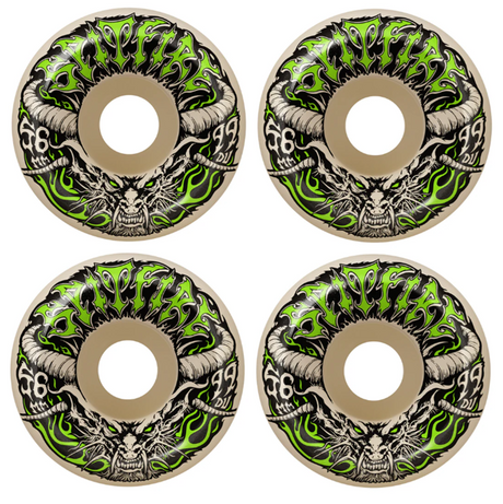 Spitfire TM Demon Redux F4 Skateboard Wheels White Green 56/99